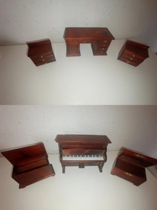 Muebles Casa Muñecas Madera y Tela