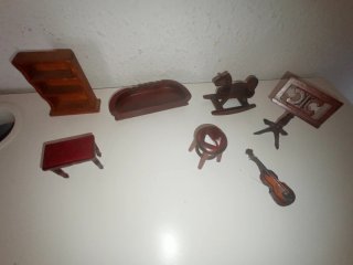 Muebles Casa Muñecas Madera y Tela