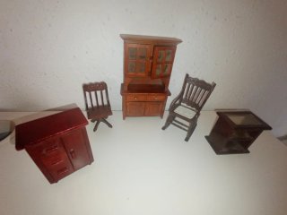 Muebles Casa Muñecas Madera y Tela