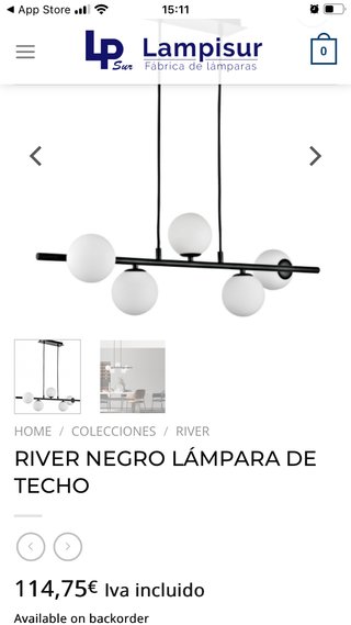 Lámpara de salón sin abrir