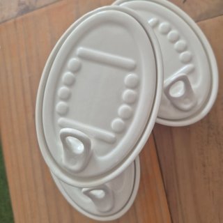 3 Latas Conserva Porcelana Blanca