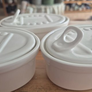 3 Latas Conserva Porcelana Blanca
