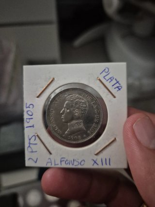 2 Pesetas Plata Alfonso XIII 1905