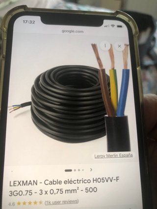 Cable de extensión 100m en carrete