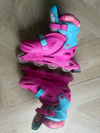 Patines en línea rosas y azules para niña 31-35