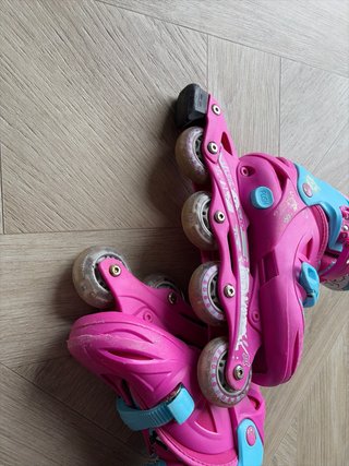 Patines en línea rosas y azules para niña 31-35