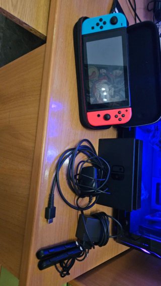 Nintendo Switch con funda + cargador extra