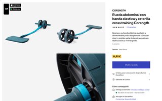 Rueda abdominal con banda y esterilla Decathlon
