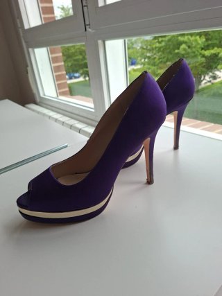 Zapatos de tacón morados talla 40