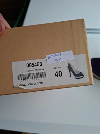 Zapatos de tacón morados talla 40