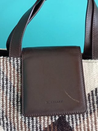 Borsa Burberry a quadri lana