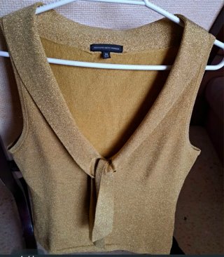 Blusa dorada Massimo Dutti Talla M