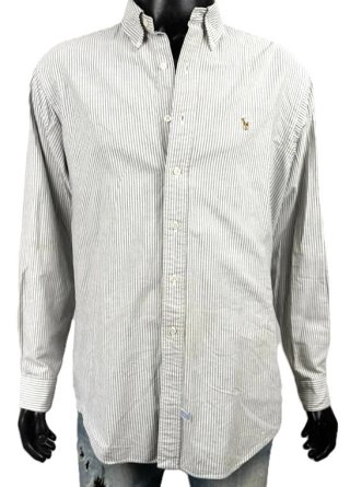 Ralph Lauren Camicia Uomo Taglia XXL Righe Grigio