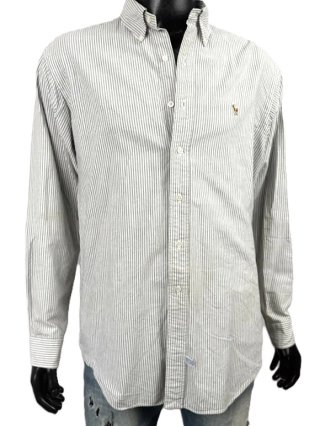 Ralph Lauren Camicia Uomo Taglia XXL Righe Grigio