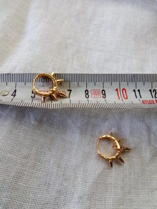 Pendientes Aro Retro Dorado