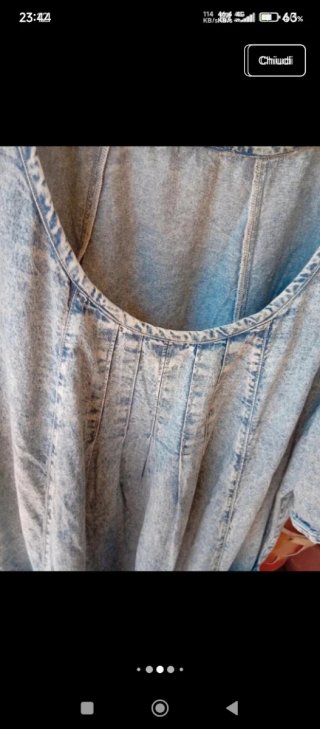 Vestito jeans lavato taglia unica veste una 48