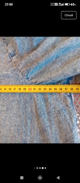 Vestito jeans lavato taglia unica veste una 48