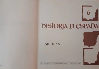Vendo 6 volúmenes de la Historia de España.