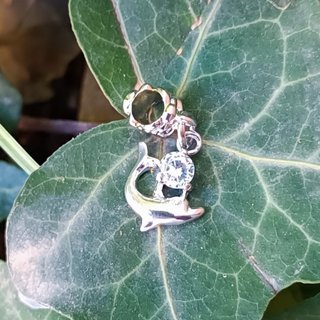 COLGANTE O CHARM PULSERA O COLLAR DELFÍN CIRCONITA
