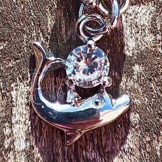 COLGANTE O CHARM PULSERA O COLLAR DELFÍN CIRCONITA