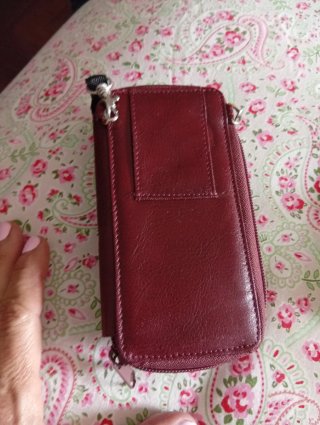 Portafoglio porta cellulare rosso bordeaux