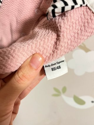 Tutina rosa con cappuccio 80 cm