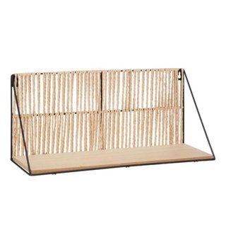 Estante de pared cuerda y metal