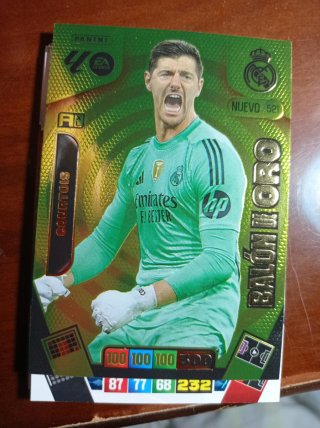 Carta Panini Courtois Nuevo Balón de Oro 521