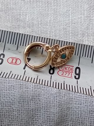 Pendientes Aro Ojo Turco Zirconia cúbica