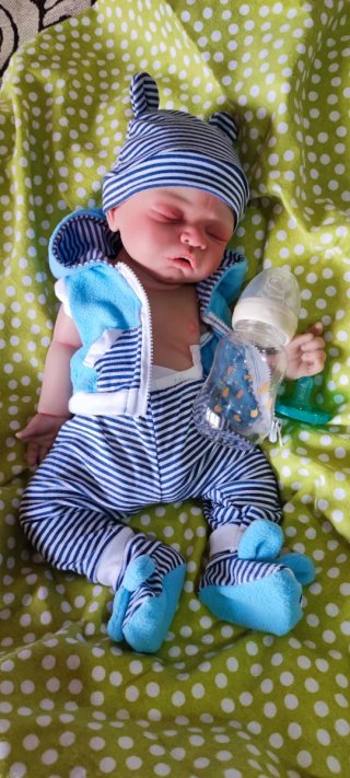 Bebé reborn silicona platino 45-46cm niño o niña