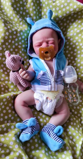 Bebé reborn silicona platino 45-46cm niño o niña