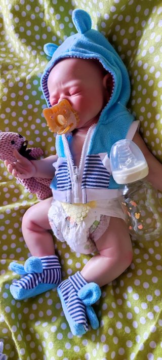 Bebé reborn silicona platino 45-46cm niño o niña