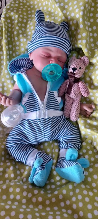 Bebé reborn silicona platino 45-46cm niño o niña