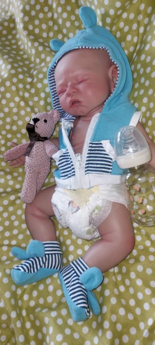 Bebé reborn silicona platino 45-46cm niño o niña