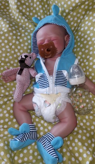 Bebé reborn silicona platino 45-46cm niño o niña