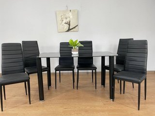 OFERTA DE MESA DE CRISTAL TEMPLADO + 6 SILLAS