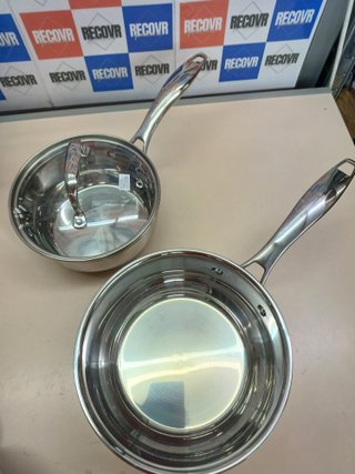 Batería cocina acero inox 15 piezas Amazon Basics
