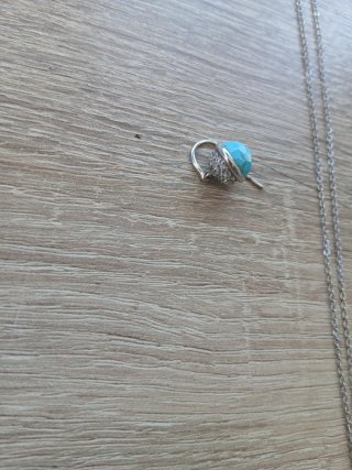 Conjunto Plata Turquesa Collar y Pendientes