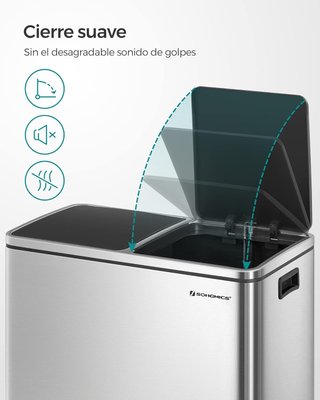 Cubo Basura SONGMICS 2x30L Reciclaje
