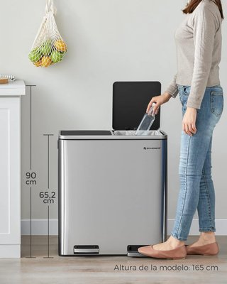 Cubo Basura SONGMICS 2x30L Reciclaje