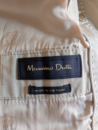 Chaqueta Massimo Dutti Beige Algodón 100%