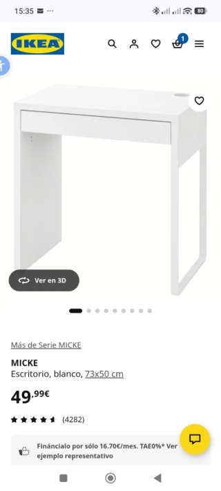 Escritorio Ikea MICKE y silla diseño escandinavo
