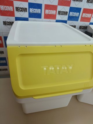 Cubos reciclaje 20L apilables set 4 Tatay Easy Waste