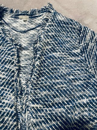 Chaqueta Boho Azul y Blanca Talla Única