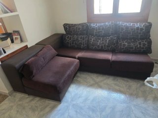 Sofá modular 3 plazas marrón