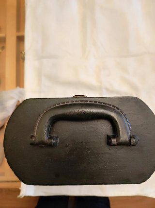 Caja joyero rústica con reloj
