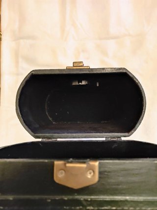 Caja joyero rústica con reloj