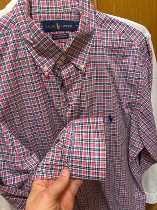 Camisa Ralph Lauren Cuadros Rosa/Azul Talla M