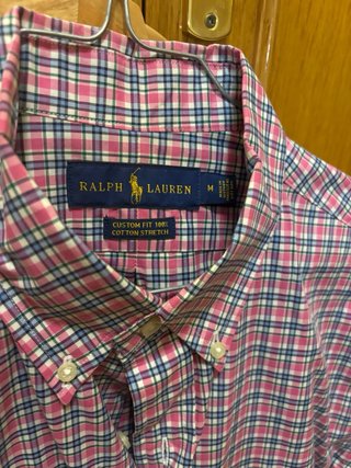 Camisa Ralph Lauren Cuadros Rosa/Azul Talla M
