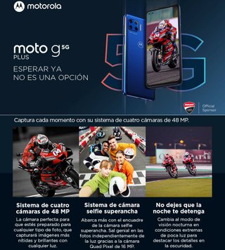 Motorola Moto G 5G Plus, 6,7", 6GB - 128GB, libre